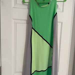 Title Nine Colorblock Sleeveless Dress - Green and Gray